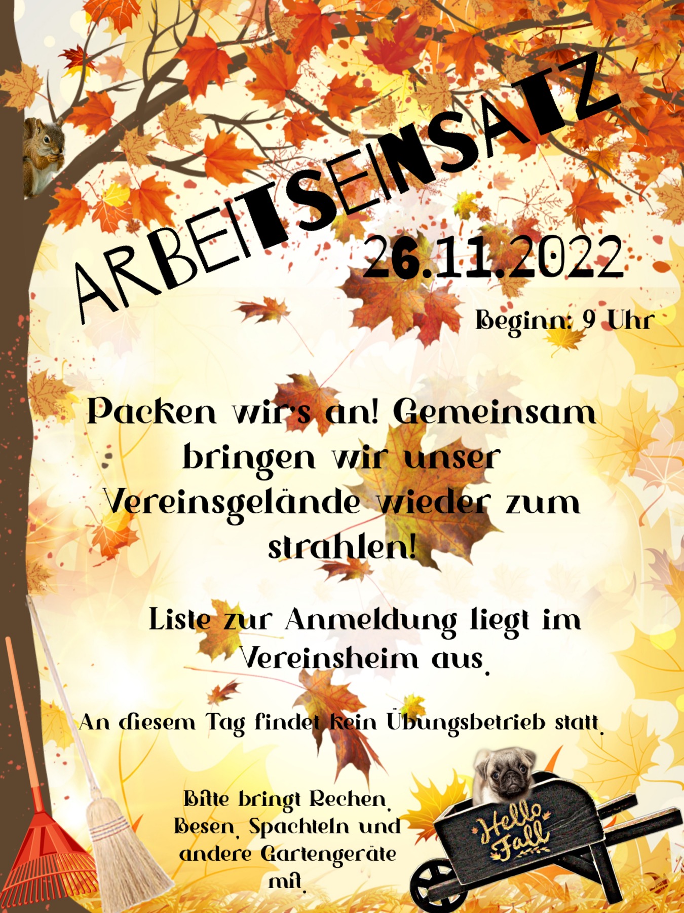 Arbeitseinsatz Herbst 2022