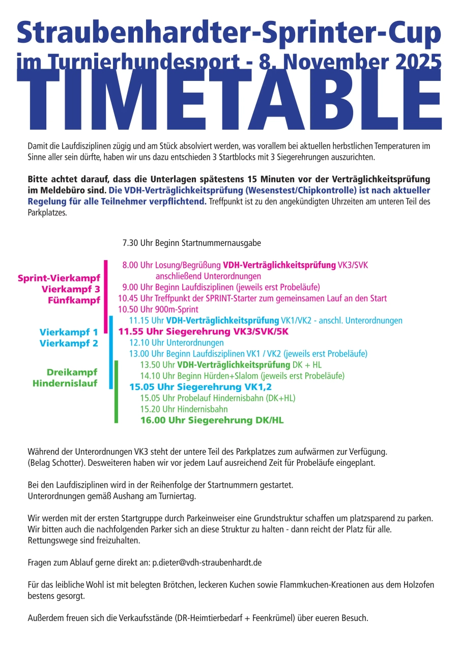 Timetable